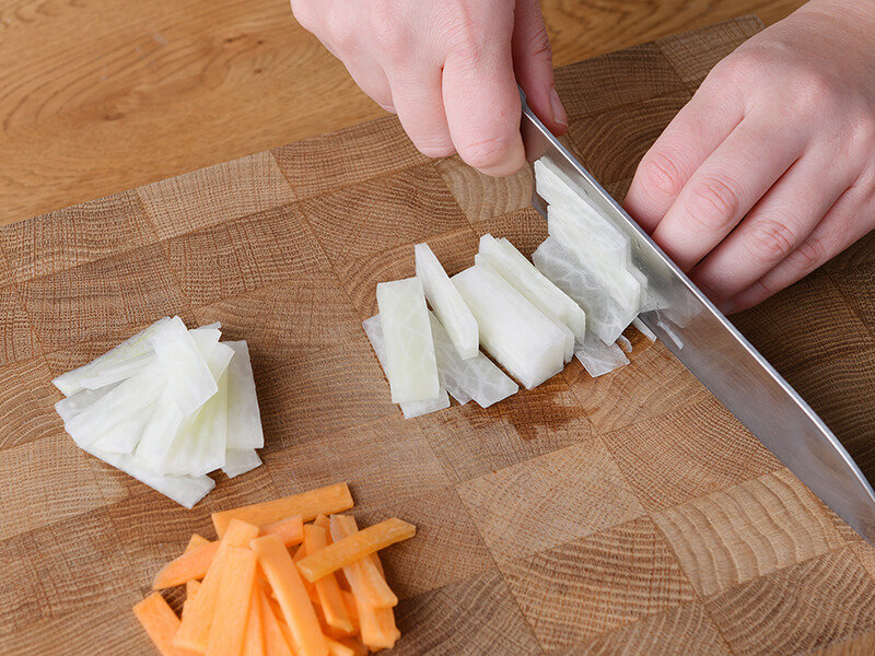 おなかにやさしいレシピ:レモン香る 炒めなます